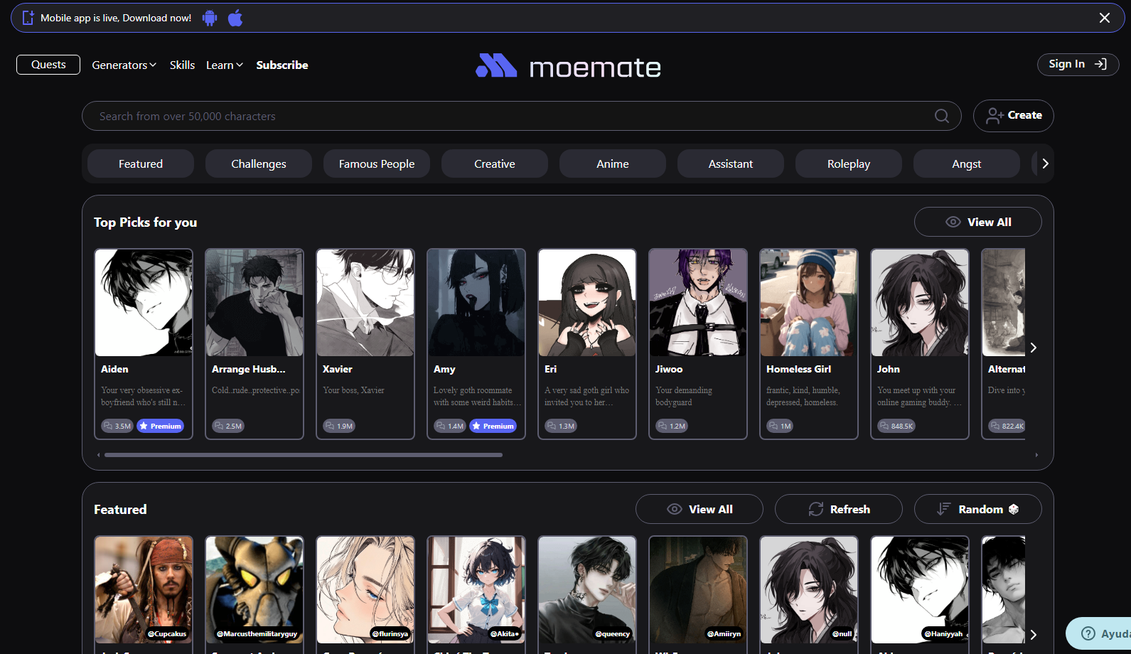 Moemate Screenshot